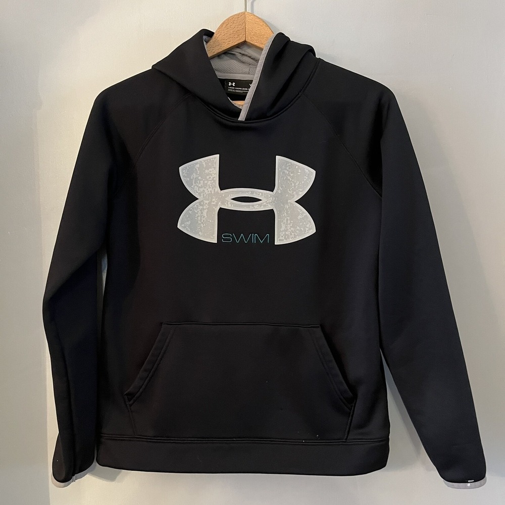 Juniors UNDER ARMOUR SEMI‎ FITTED~HOODIE SWEATSHIRT~SHIRT~SZ L POLYESTER